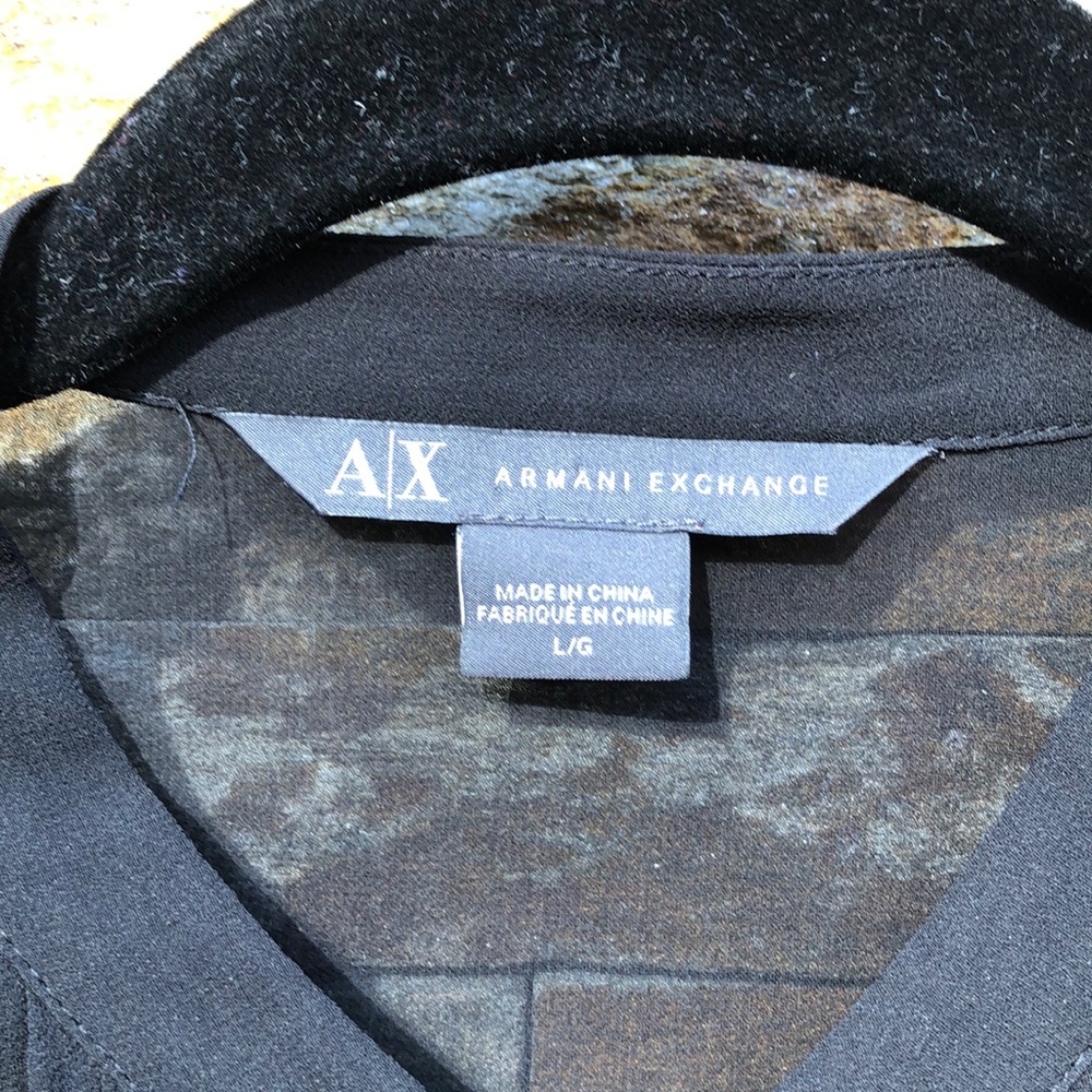 Armani Exchange Black Blouse Size : L/G - Picture 3 of 8